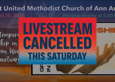 April 25, 2026 – SATURDAY LIVESTREAM CANCELLED