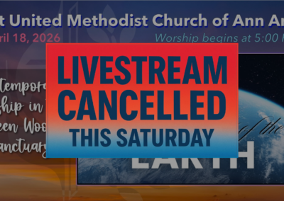 April 18, 2026 – Saturday Livestream Cancelled